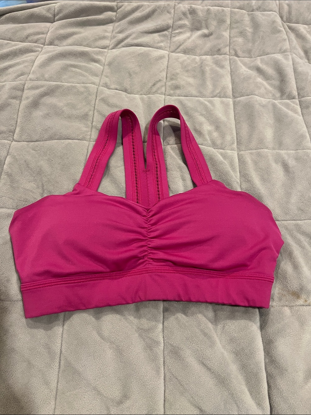 Pink Ruched Sports Bra by handful